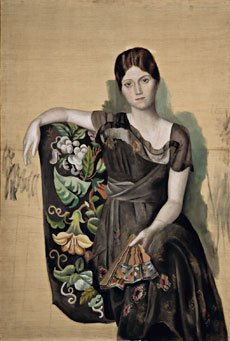 Portrait d’Olga dans un fauteuil