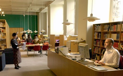 View inside the research library and archive