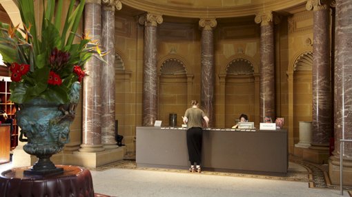 a view inside Information desk